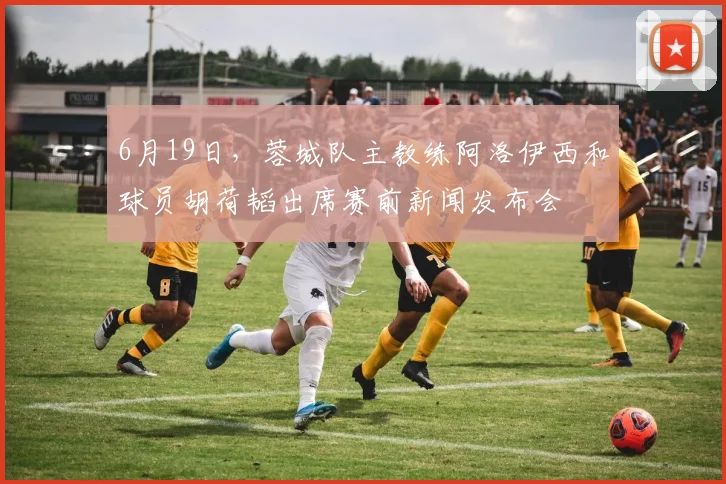 6月19日，蓉城队主教练阿洛伊西和球员胡荷韬出席赛前新闻发布会